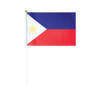 Philippines Flag Filipino Small Stick Mini Hand Held Flags Decorations 1 Dozen (12 pack)