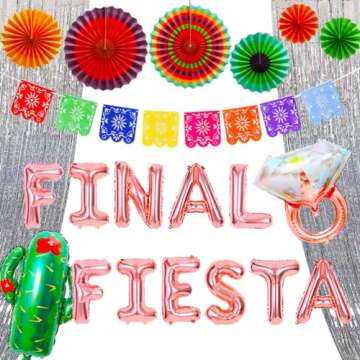 JeVenis Luxury Final Fiesta Bachelorette Party Decoration Final Fiesta Backdrop Final Fiesta Balloon Last Fiesta Bachelorette Decoration Mexican Bachelorette Decoration Final Fiesta Banner