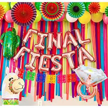 JeVenis Luxury Final Fiesta Bachelorette Party Decoration Final Fiesta Backdrop Final Fiesta Balloon Last Fiesta Bachelorette Decoration Mexican Bachelorette Decoration Final Fiesta Banner