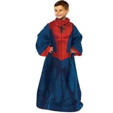 Comfy Spider-Man Sleeved Blanket for Youth