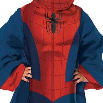 Comfy Spider-Man Sleeved Blanket for Youth