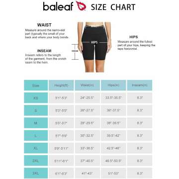 BALEAF Women's High Waist Biker Shorts - Gym Ready