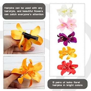 Plumeria Flower Hair Clip for Bridal and Holiday