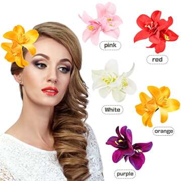 Plumeria Flower Hair Clip for Bridal and Holiday