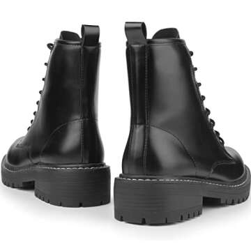 ICHIGO Ankle Booties - Stylish 8-Eye Combat Boots