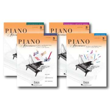 Faber Piano Adventures Level 2B Learning Library Pack Four Book Set - Lesson, Theory, Performance, and Technique & Artistry Books