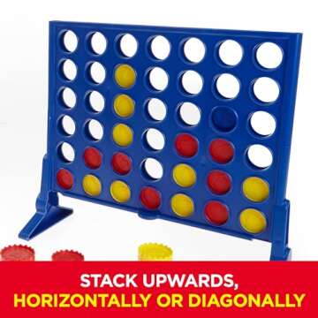 Hasbro Gaming Connect 4 Strategy Board Game for Kids | 2 Players for Boys & Girls | Ages 6+ (Amazon Exclusive)