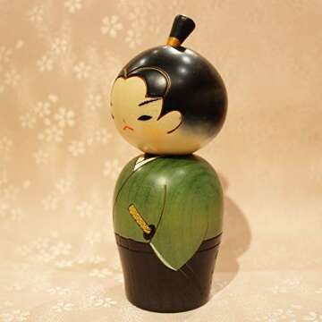 Usaburo Japanese Kokeshi Doll, Hiro The Junior Samurai