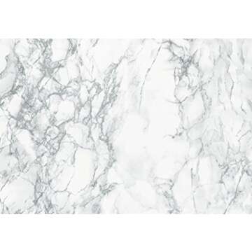 d-c-fix self Adhesive Peel and Stick Waterproof Marble Grey 26.5'' x 78.7"" Film Thicker Than Contact Paper for Kitchen and bathrooms countertops cabinets (FA346-8306)