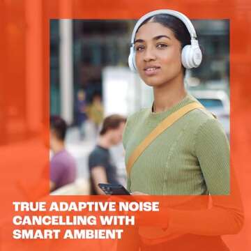 JBL Live 670NC - Wireless On-Ear Headphones with Adaptive Noise Cancelling with Smart Ambient, Up to 65H battery life with speed charge, Lightweight, comfortable and foldable design (Black) (Renewed)