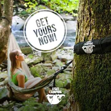 Legit Camping Hammock - Hammocks - 2 Person Hammock - Tree Hammock - Double Hammock - Portable Hammock - Outdoor Hammock - Hammock - Travel Hammock - Hammocks for Outside - Heavy Duty Hammock