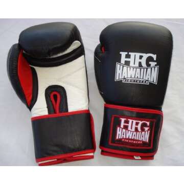 Hawaiian Fight Gear-HFG"Dominator" Training/Super Bag Boxing Glove 14 oz. Black/White