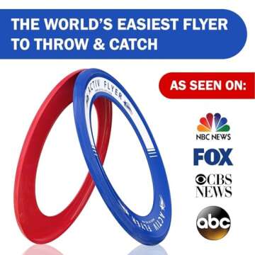 Activ Life Frisbee Rings - Best Gifts for Boys or Girls Christmas Stocking Stuffers for Kids Top Toys for Ages 4 5 6 6 8 9 10 11 Year Old Cool Family Fun Outdoor Xmas 2024 Presents Ideas