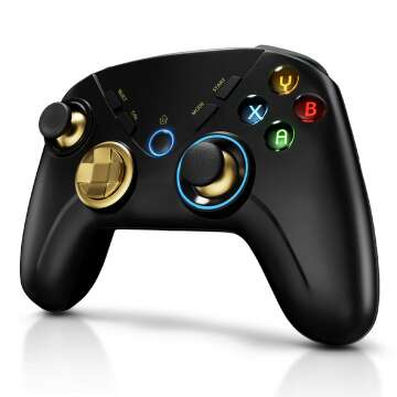 PC Wireless Controller, Bluetooth Gaming Controllers for Windows, Steam, Laptop, Mac, Tablet, iPad, Switch, and Smart TV