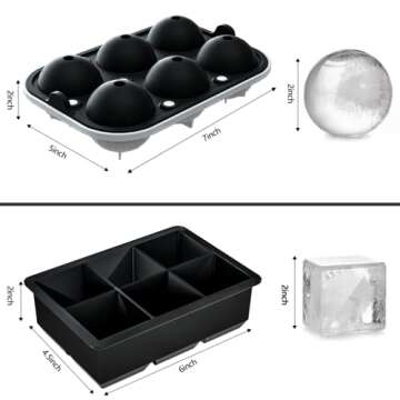 ROTTAY Ice Cube Tray Set of 2 for Perfect Drinks