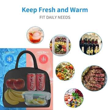 DALINDA Insulated Lunch Bag for Work & Travel