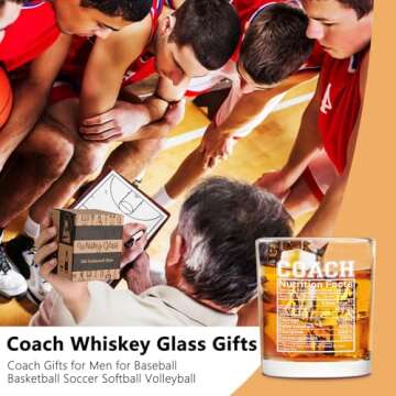 Futtumy Coach Nutrition Facts Whiskey Glass - Unique Gifts