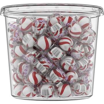 Brach's Bobs Sweet Stripes Soft Peppermint Candy, 160 Individually-Wrapped Pieces, 28 Ounce Jar