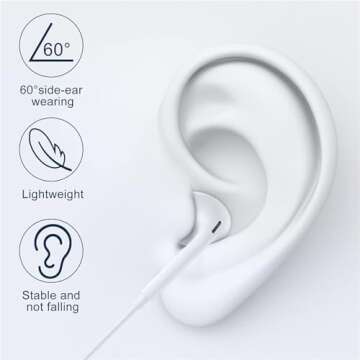 2 Packs- Wired Headphones for iPhone Earbuds Built-in Microphone & Volume Control Nosie Reduction Headsets Compatible with iPhone 14/13/12/11/XR/XS/X/8/7/SE/Pro/Pro Max/Support All iOS System