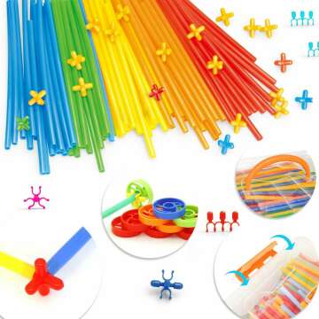 STEM Straw Building Kit for Kids - 600Pcs Fun!