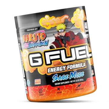 G Fuel Sage Mode Energy Drink Powder, Pre Workout Caffeine Mix for Gaming, Sugar Free Focus Amino, Vitamin + Antioxidants, 9.9oz (Grapefruit + White Peach, 40 Servings)