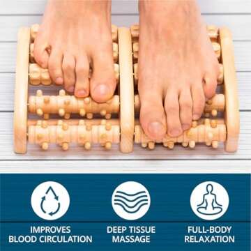 TheraFlow Foot Massager for Plantar Fasciitis Relief | Foot Massager for Neuropathy and Foot Massager l Feet Massager for Foot Pain and Foot Roller Massager Gifts for Mom and Dad, XL Dual Reflexology