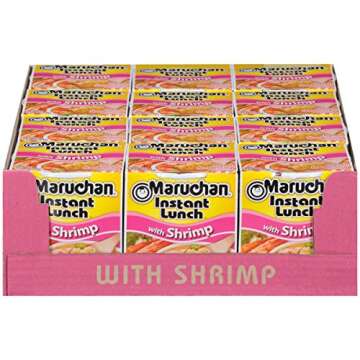 Maruchan Instant Lunch Shrimp Ramen - Quick & Tasty Meal, 12 Count