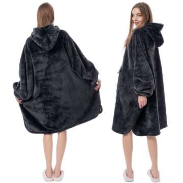 Krifey Wearable Blanket Hoodie - Cozy Sherpa Gift for All