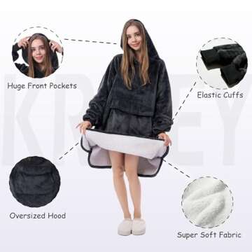 Krifey Oversized Wearable Blanket Hoodie Gift