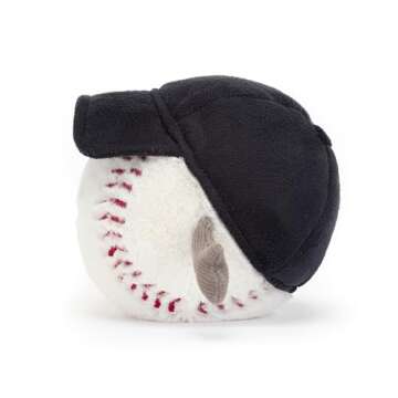 Jellycat Amuseables Baseball Stuffed Toy, 4 inches | Baseball Plush | for Sports Fans