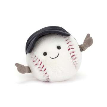 Jellycat Amuseables Baseball Stuffed Toy, 4 inches | Baseball Plush | for Sports Fans