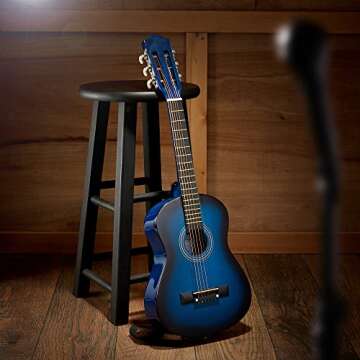 Ashthorpe 30-inch Beginner Acoustic Guitar Package (Blue), Basic Starter Kit w/Gig Bag, Strings, Strap, Tuner, Picks