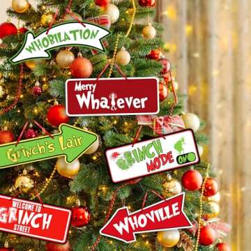 20PCS Unique Christmas Tree Ornaments for Holiday Cheer