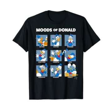 Disney Mickey And Friends Moods Of Donald Duck Short Sleeve T-Shirt