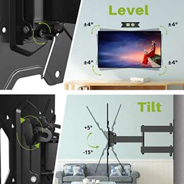 USX MOUNT UL Listed TV Wall Mount Swivel Tilt 26-60”