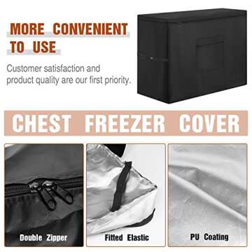 Waterproof Chest Freezer Cover - Hengme 7.0 Cu Ft