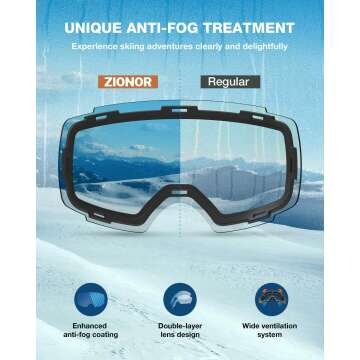 ZIONOR X4 Ski Goggles