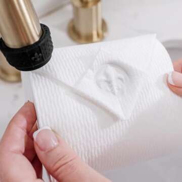 BURU SOLUTIONS Toilet Paper Stamp Royalty (Fleur de Lis) - Add a Unique Personal Touch to Your Bathroom Decor! Enhance your Home Decor. Ideal for Housekeeping, Hotels, Rentals, Home Staging Decor