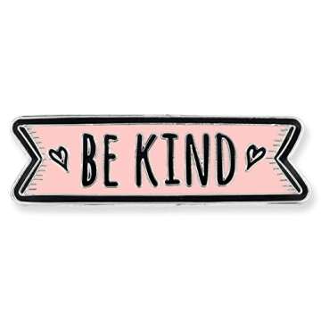 PinMart Motivational Enamel Lapel Pin – Be Kind Brooch Pin – Nickel Plated Enamel Lapel for Clothing, Bags and Lanyards – Inspirational Supports Kindness and Positive Mental Health