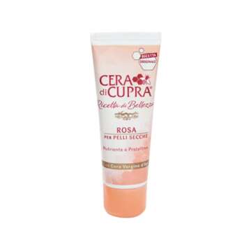 Cera di Cupra"Rosa per Pelli Secche" Cream for Dry Skin, Anti-age Formula - 2.5 Fluid Ounces (75ml) Tube [ Italian Import ]