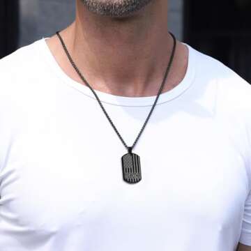 GLITTO Brother Necklace & Dog Tag Gifts for Men