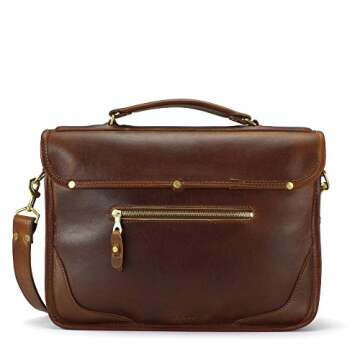 J.W. Hulme Charles Messenger Leather Briefcase and Organizer, American Heritage