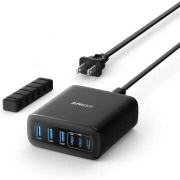 Anker Desktop Charger | 112W Max Fast Charging Station for Multiple Devices