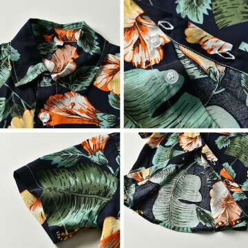 JunNeng Toddler Boys Hawaiian Outfit - Floral Set