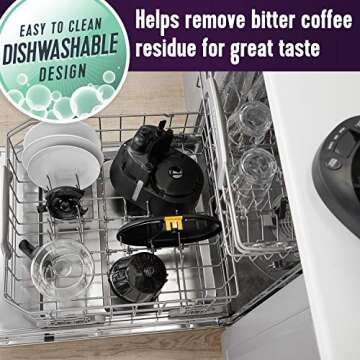 Mr. Coffee 12 Cup Dishwashable Coffee Maker with Advanced Water Filtration & Permanent Filter