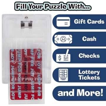 BILZ Money Puzzle - Brain Teasing Maze for Cash or Gift Cards - Fun Way to Give Gifts - Perfect for Christmas Stocking Stuffers and Holiday Presents - Reusable Puzzle for Kids, Adults and All Ages