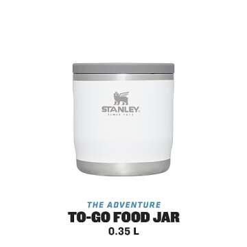 Stanley Adventure To-Go Food Jar 0.35L - 4 Hours Hot - 4 Hours Cold - Leakproof - Easy Clean Wide Opening - Dishwasher Safe - BPA-Free - Polar