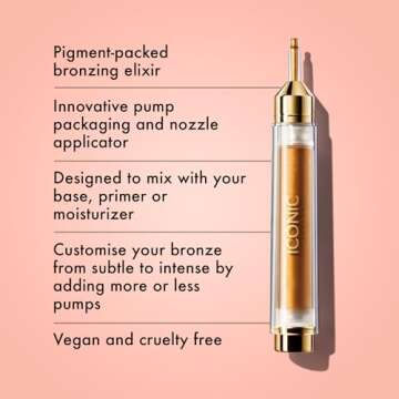 ICONIC LONDON Instant Sunshine Bronzing Drops | Bronzer Drops, For Radiant Skin, Cruelty-Free, Vegan Makeup, 0.43 Fl Oz