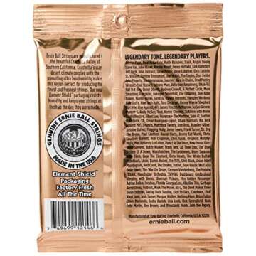 Ernie Ball Earthwood Medium Light Phosphor Bronze Acoustic Guitar Strings, 12-54 Gauge (P02146)