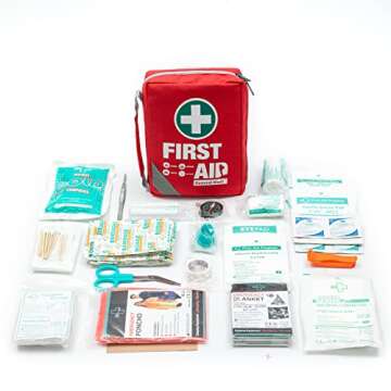 General Medi First Aid Kit - Small Compact First Aid Kit Bag(175 Piece) - Reflective Bag Design- Includes Instant Cold Pack, Emergency Blanket for Travel, Home, Office, Vehicle,Camping